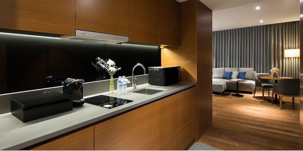 Residencia Deluxe 1 Dormitorio - 1 cama doble del hotel Novotel Ambassador Seoul Dongdaemun Hotels and Residences. Foto 4
