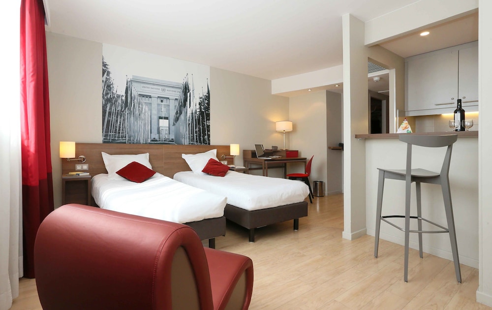 Estudio, 2 camas individuales (Large) del hotel Adagio Original Thoiry Geneve. Foto 1