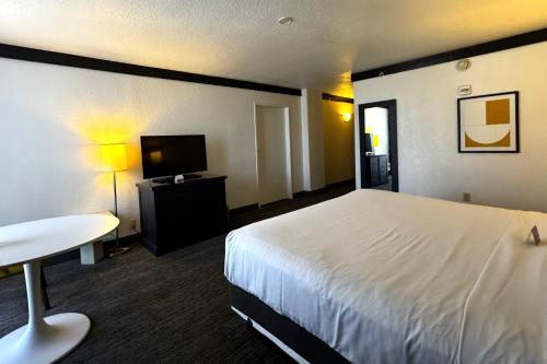 Habitación Estándar adaptada para personas con discapacidad con 1 cama grande y ducha accesible en silla de ruedas + 5 $ en tragaperras y 10 $ en mesas de juego GRATIS del hotel Oyo and Casino Las Vegas. Foto 3