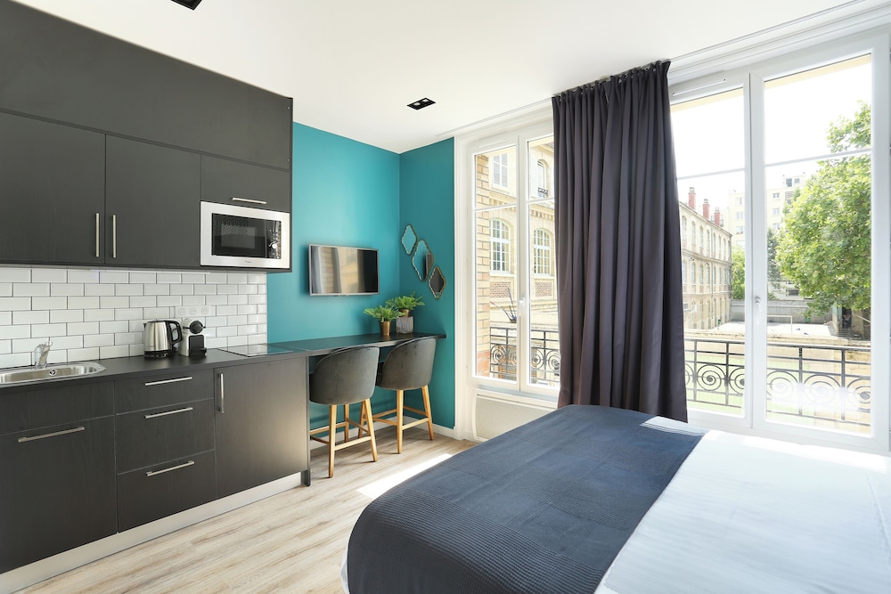 Estudio, cocina (Medium Studio) del hotel Yays Paris Zola By Numa