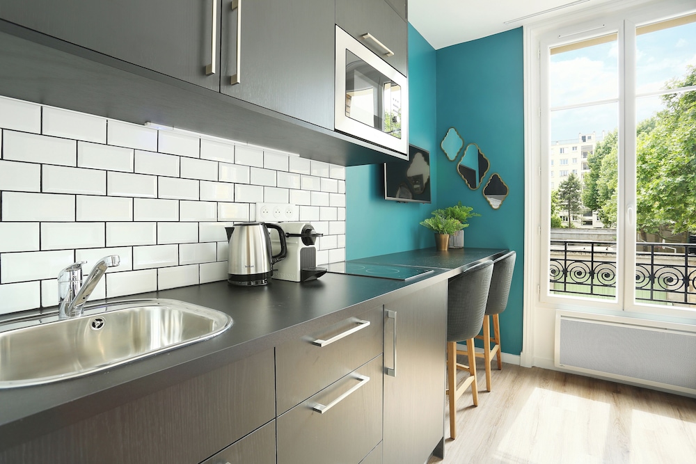 Estudio, cocina (Medium Studio) del hotel Yays Paris Zola By Numa. Foto 4