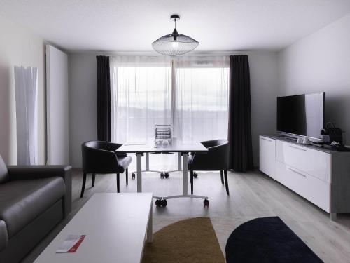 Apartamento de 1 dormitorio con terraza del hotel Aparthotel Adagio Bâle Mulhouse Aeroport. Foto 1