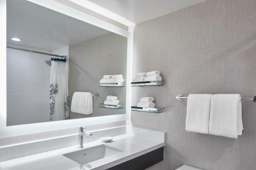 Estudio con cama extragrande y sofá cama del hotel Residence Inn Rochester West/greece. Foto 7