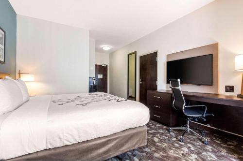Habitación con 1 cama extragrande y para personas con movilidad reducida - No fumadores del hotel Sleep Inn & Suites Middletown - Goshen. Foto 4