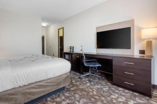 Habitación con 1 cama extragrande y para personas con movilidad reducida - No fumadores del hotel Sleep Inn & Suites Middletown - Goshen. Foto 5