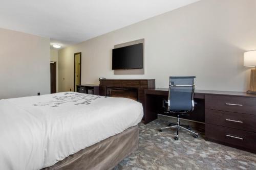 Habitación con 1 cama extragrande y para personas con movilidad reducida - No fumadores del hotel Sleep Inn & Suites Middletown - Goshen. Foto 7