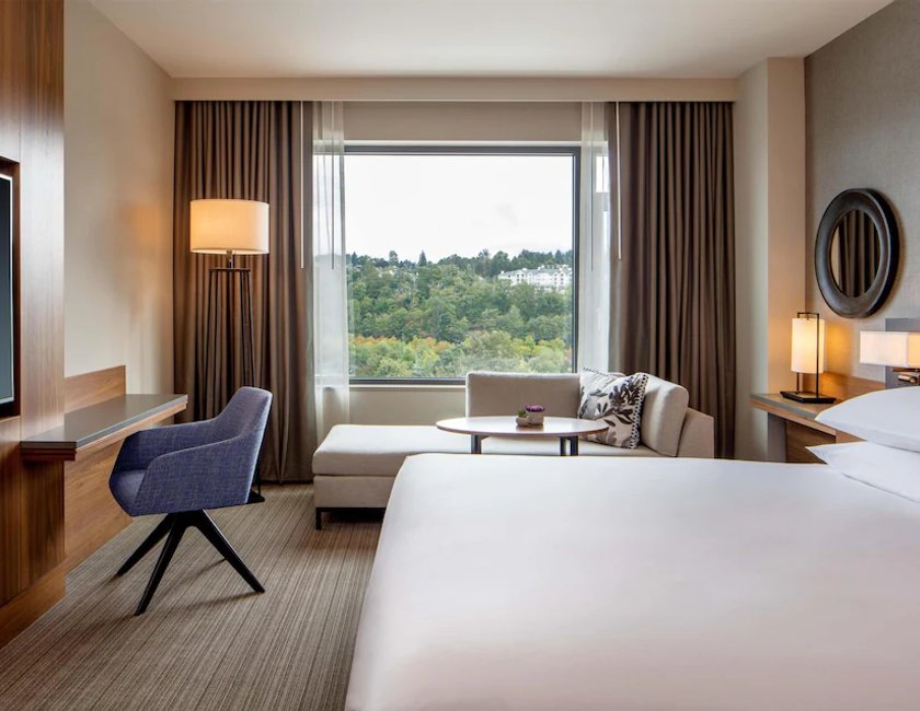 Habitación, 1 cama de matrimonio grande, vistas al parque del hotel Hyatt Regency Lake Washington At Seattle's Southport