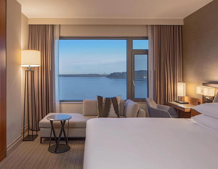 Habitación, 2 camas de matrimonio, vistas al lago del hotel Hyatt Regency Lake Washington At Seattle's Southport. Foto 5