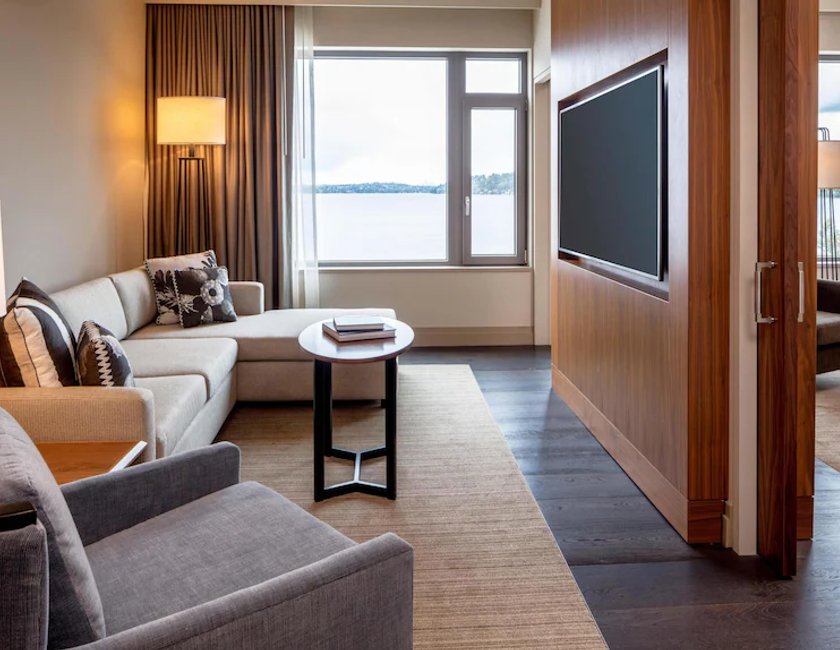 Suite ejecutiva, vistas al lago del hotel Hyatt Regency Lake Washington At Seattle's Southport