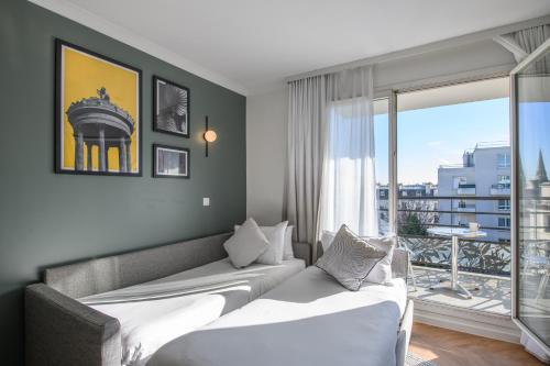 Apartamento Con Cocina 1 habitación Sofá Cama incluido 1 Cama doble Normal del hotel Adagio Paris Buttes Chaumont. Foto 4