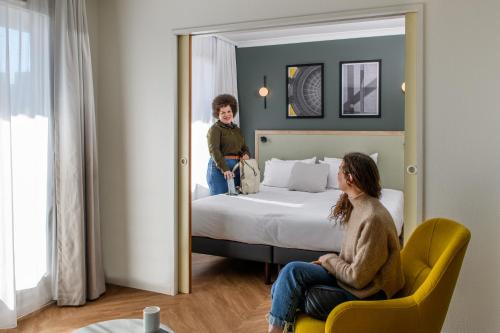 Apartamento Con Cocina 1 habitación Sofá Cama incluido 1 Cama doble Normal del hotel Adagio Paris Buttes Chaumont. Foto 11