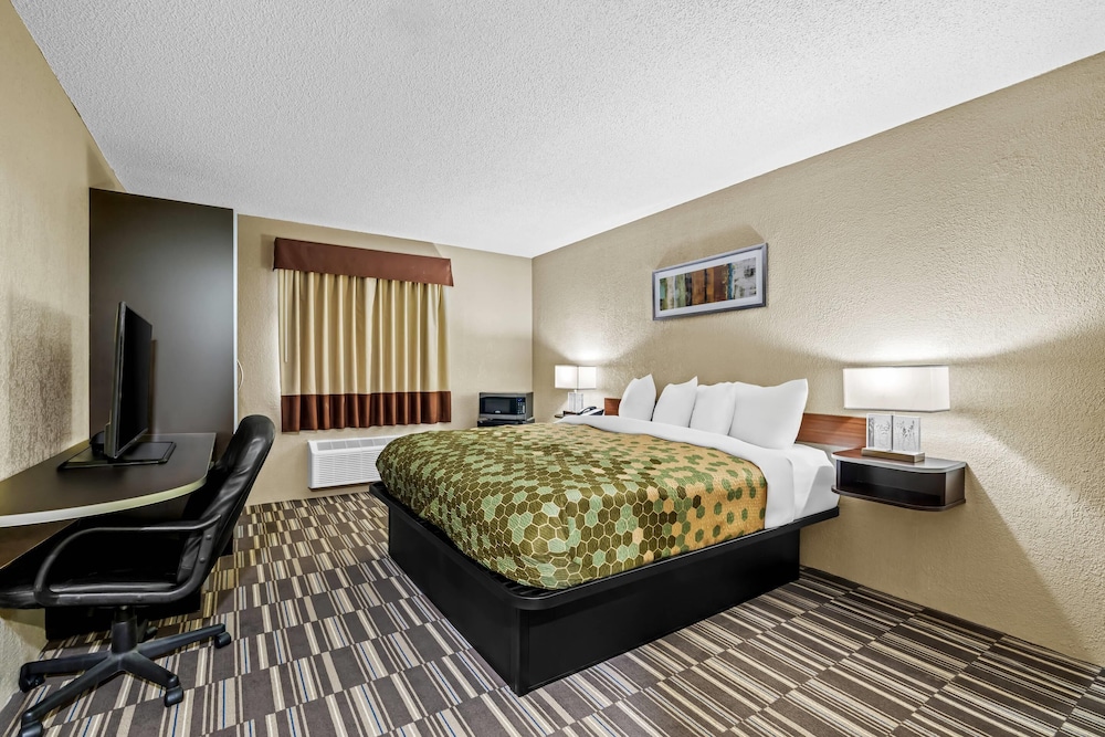 Habitación estándar, 1 cama de matrimonio grande, no fumadores del hotel Super 8 By Wyndham Webster/rochester. Foto 3