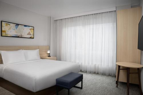 Estudio con ducha accesible en silla de ruedas - 1 cama extragrande - Adaptado para personas con discapacidad del hotel TownePlace Suites by Marriott New York Manhattan/Times Square. Foto 10