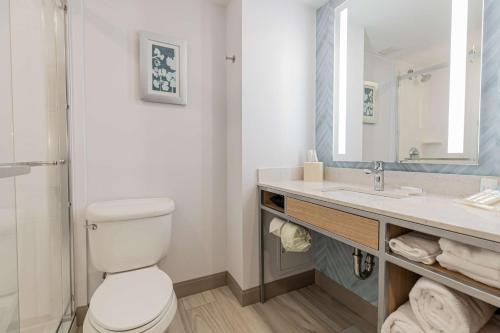 Habitación con cama extragrande. del hotel Hilton Garden Inn Ithaca. Foto 3