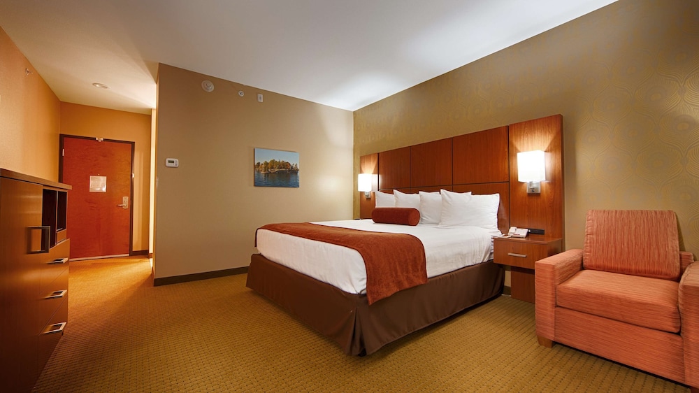 Habitación estándar, 1 cama de matrimonio grande, no fumadores, frigorífico y microondas del hotel Best Western Plus Finger Lakes Inn & Suites