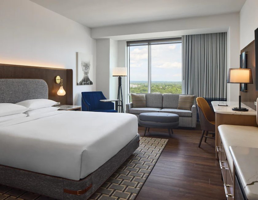 Esquina con 1 Cama King y Sofá Cama Deluxe del hotel Hyatt Regency Tysons Corner Center