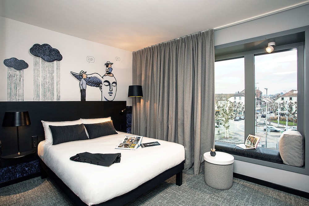 Habitacion Standard con 1 cama doble del hotel Ibis Styles Genève Carouge. Foto 3