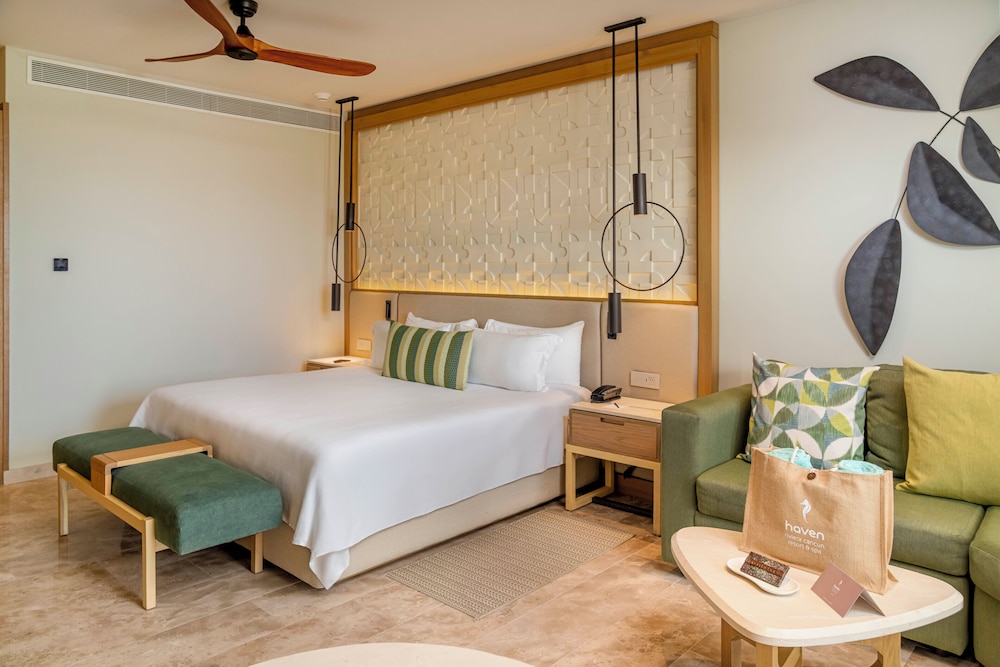 Junior suite Vista Parcial Mar Balcón o Terraza 1 Cama king Jacuzzi del hotel Haven Riviera Cancun - All Inclusive - Adults Only