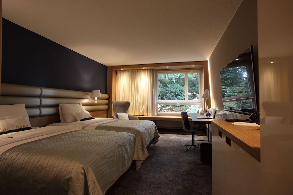 Deluxe 2 Twin Beds Lake View del hotel Mövenpick Lausanne