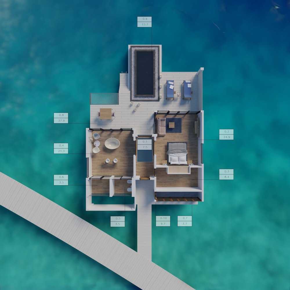 Villa sobre el agua con piscina en la laguna del hotel Kuredhivaru Resort and Spa Maldives. Foto 8