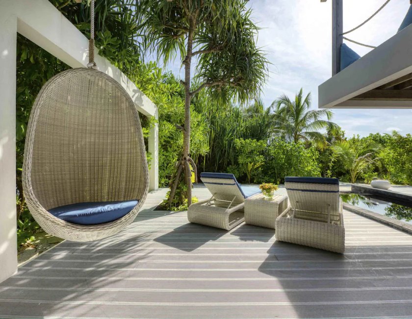 Casa Vista Mar 4 habitaciones 1 Cama queen Familiar Con Vistas Beach piscina del hotel Kuredhivaru Resort and Spa Maldives. Foto 7