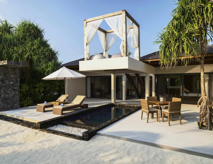 Villa Vista Mar Lujo 1 Cama king Acceso Piscina Con Vistas Beach piscina del hotel Kuredhivaru Resort and Spa Maldives. Foto 3