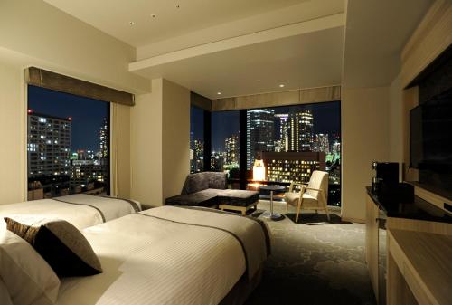 Habitación Doble Deluxe para no fumadores en planta superior - 2 camas del hotel KEIHAN TSUKIJI GINZA GRANDE