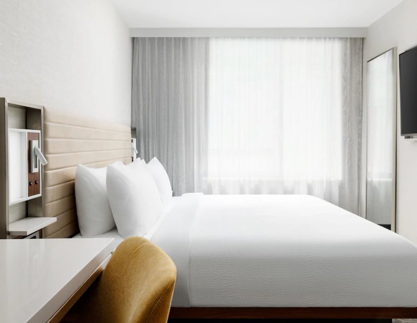 Habitación, 1 cama de matrimonio grande, notificación por teléfono o timbre del hotel SpringHill Suites by Marriott New York Manhattan/Times Square South