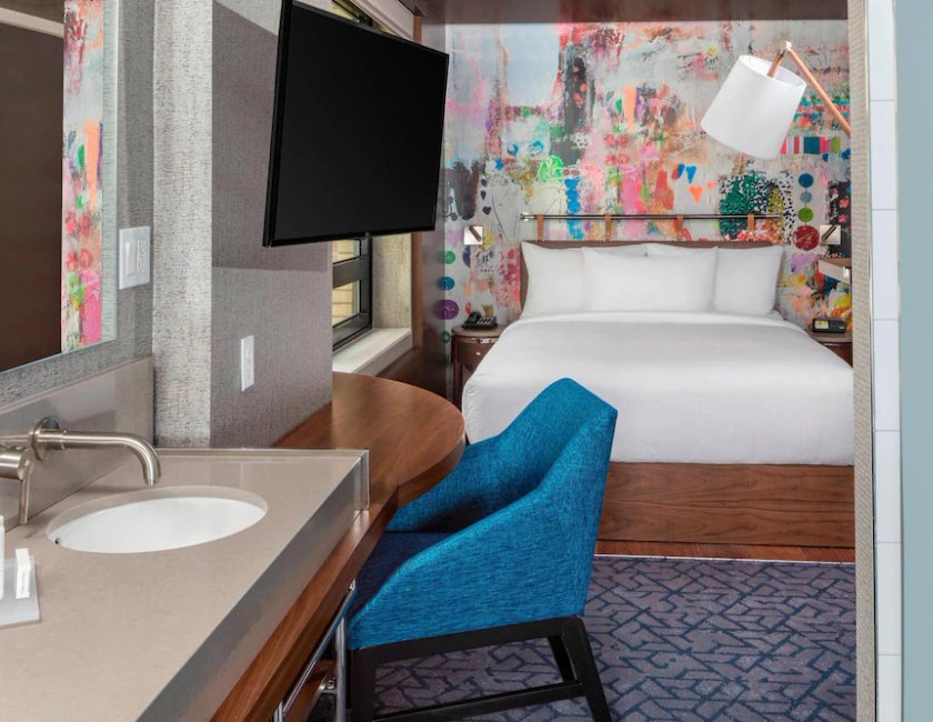 Habitación, 1 cama de matrimonio del hotel SpringHill Suites by Marriott New York Manhattan/Times Square South. Foto 1