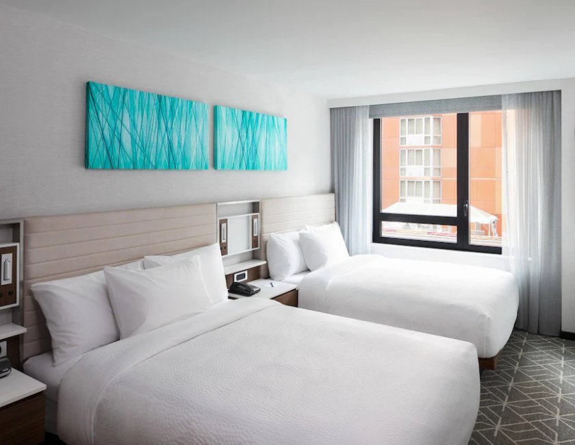 Habitación, 2 camas de matrimonio del hotel SpringHill Suites by Marriott New York Manhattan/Times Square South