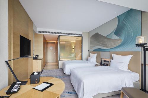 Deluxe Executive King Room with City View - Lounge Access del hotel Pullman Shanghai Qingpu Excellence. Foto 9