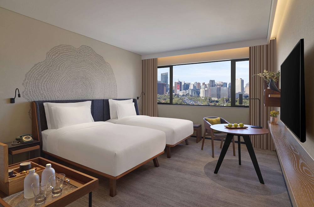 2 camas individuales, Deluxe del hotel BEI Zhaolong Hotel, JdV by Hyatt. Foto 3