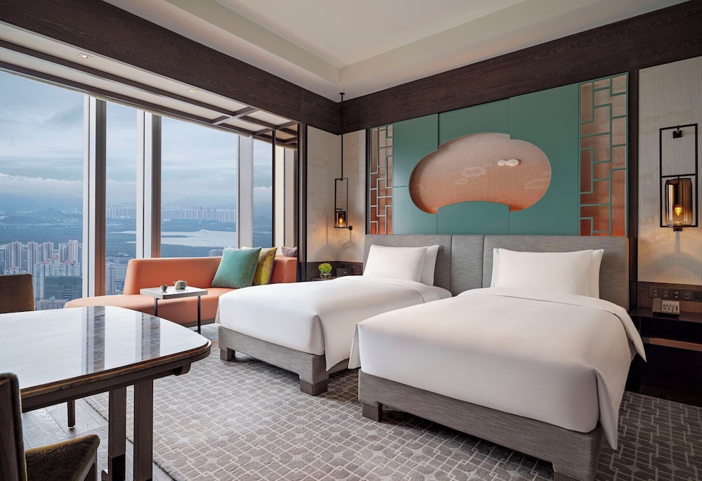 2 Camas Gemelas, Vistas al Horizonte del hotel Park Hyatt Shenzhen. Foto 1