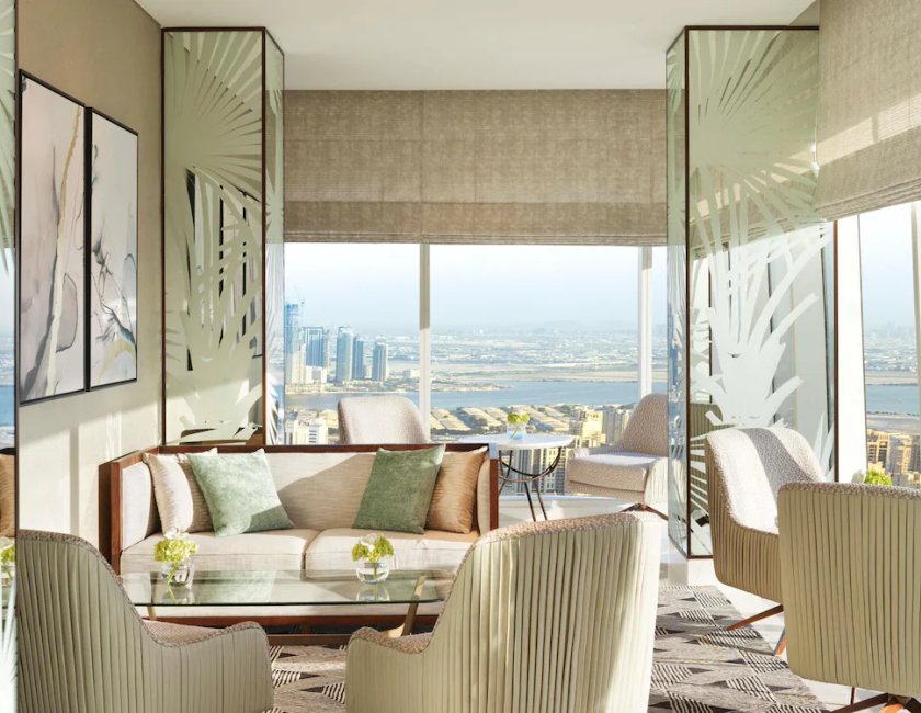 Suite 1 Cama king 2 habitaciones Vista ciudad Club 2 Camas individuales del hotel Sofitel Dubai The Obelisk. Foto 3