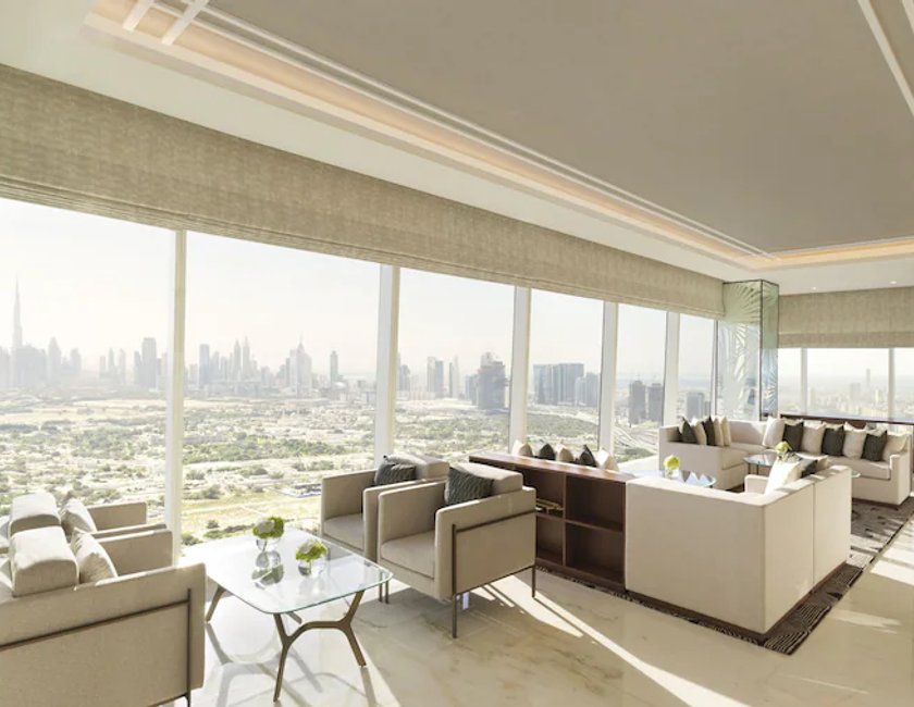 Suite 1 Cama king 2 habitaciones Vista ciudad Club 2 Camas individuales del hotel Sofitel Dubai The Obelisk. Foto 11