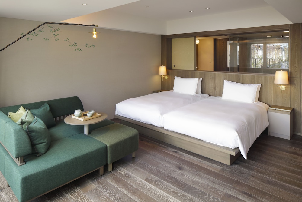 Habitación con 2 camas individuales, no fumadores, vistas al jardín (Terrace with Lounge Access) del hotel Good Nature Hotel Kyoto