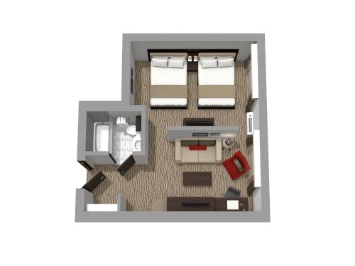 Suite Estudio con 2 camas grandes - No fumadores del hotel Country Inn and Suites by Radisson, Rochester-Pittsford/Brighton, NY. Foto 1