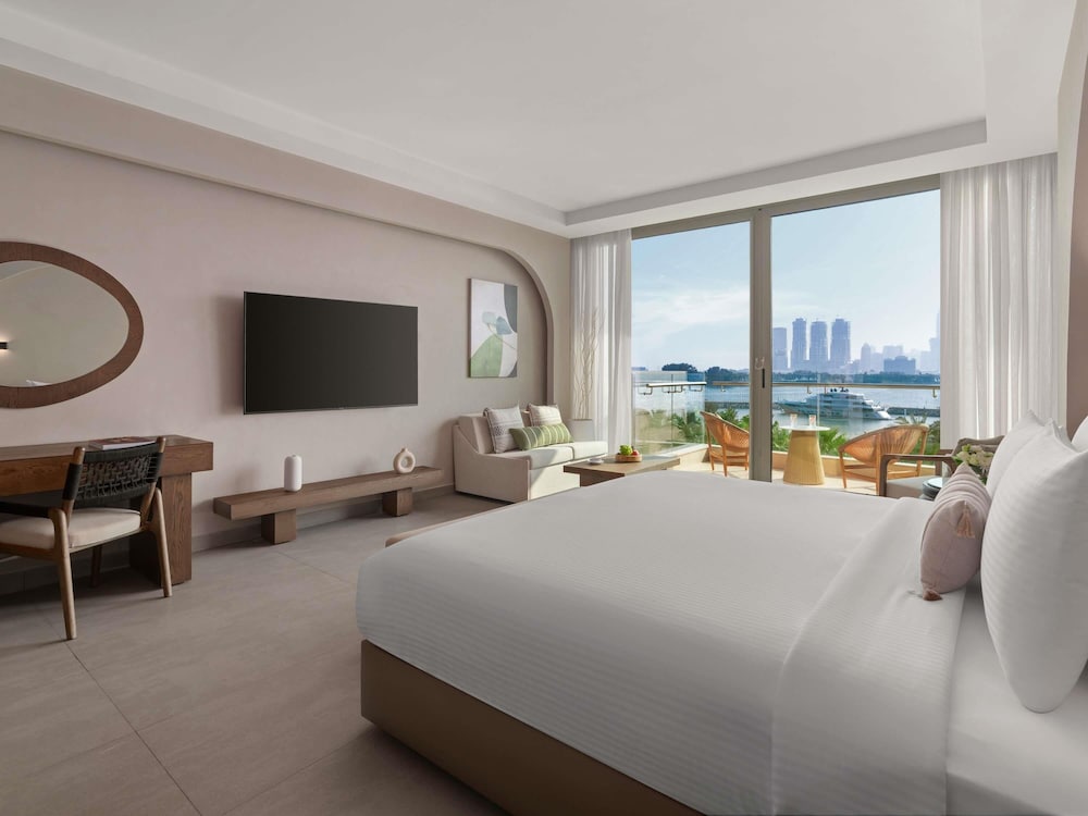 Habitación Deluxe, 1 cama de matrimonio grande, vistas al mar del hotel Rixos The Palm & Suites