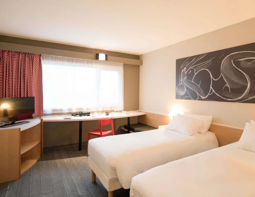 Habitación doble 2 Camas individuales del hotel ibis Metz Woippy