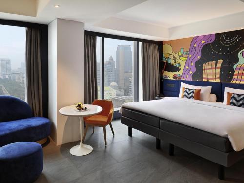 Habitación Deluxe con 1 cama queen del hotel ibis Styles Jakarta Tanah Abang