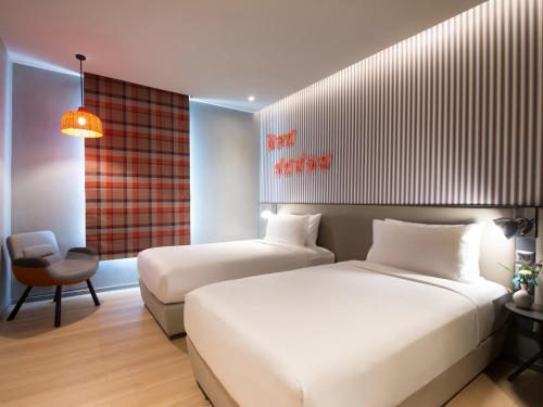 Habitación Doble Estándar - 2 camas del hotel Ibis Styles Bangkok Sukhumvit 4