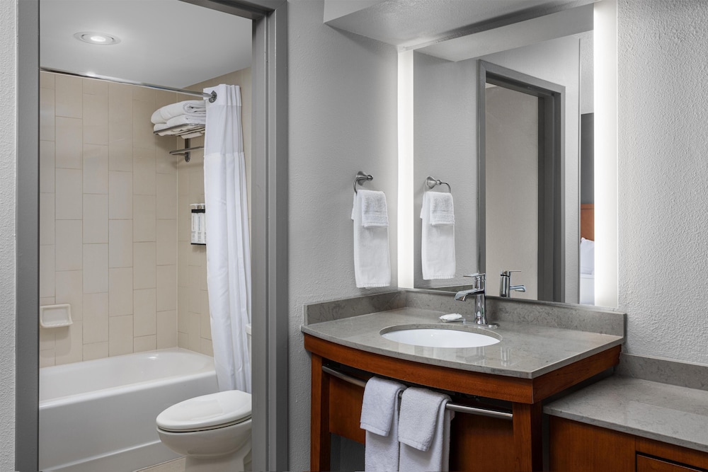 Cama king en planta alta (con sofá - cama) del hotel Hyatt Place Sterling/Dulles Airport-North. Foto 4