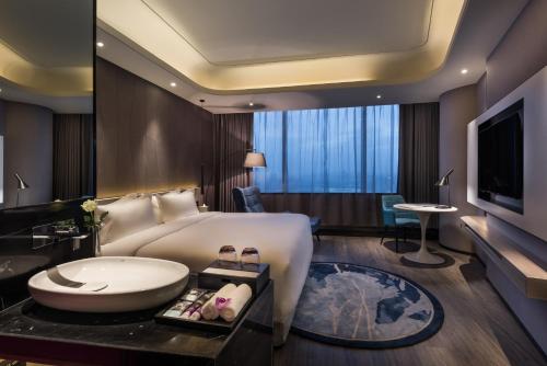 Habitación Superior con 1 cama king size, Vista a la ciudad del hotel Mercure Hangzhou Qianjiang