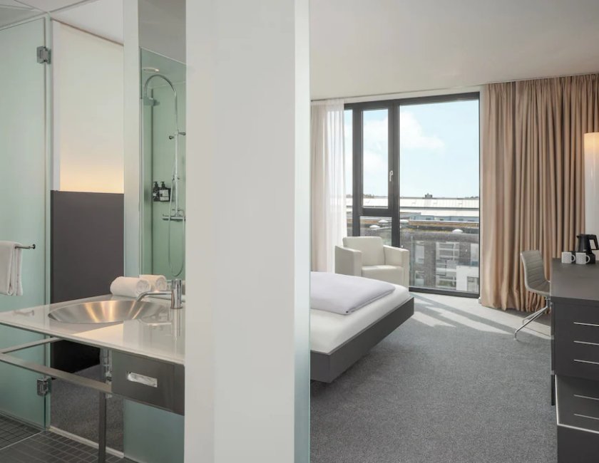 Habitación doble Vista ciudad 2 Camas individuales 1 Cama doble del hotel Innside By Melia Düsseldorf Derendorf