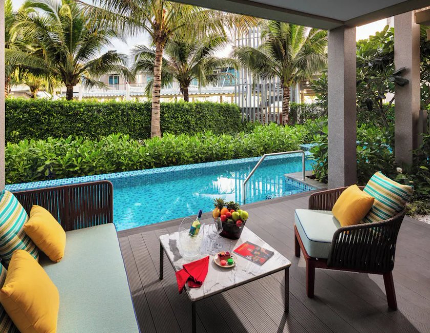 Habitación doble Vista Jardín Balcón o Terraza 1 Cama king Acceso Piscina Privilege Con Vistas del hotel Pullman Phu Quoc Beach Resort. Foto 1