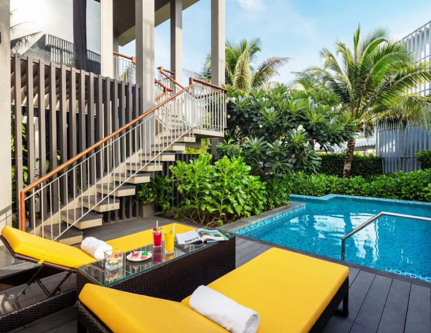 Habitación doble Vista Jardín Balcón o Terraza 1 Cama king Acceso Piscina Privilege Con Vistas del hotel Pullman Phu Quoc Beach Resort. Foto 7