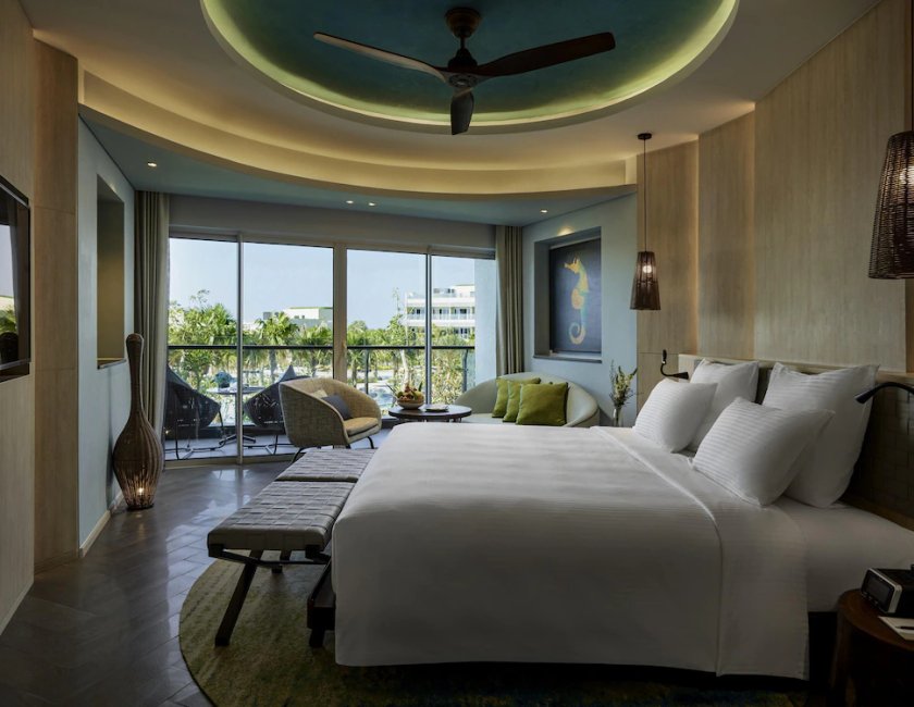 Habitación doble Vista Jardín Balcón o Terraza 1 Cama king Con Vistas Normal del hotel Pullman Phu Quoc Beach Resort. Foto 2