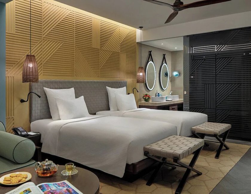 Habitación doble Vista Mar Balcón o Terraza Con Vistas 2 Camas individuales Normal del hotel Pullman Phu Quoc Beach Resort. Foto 2