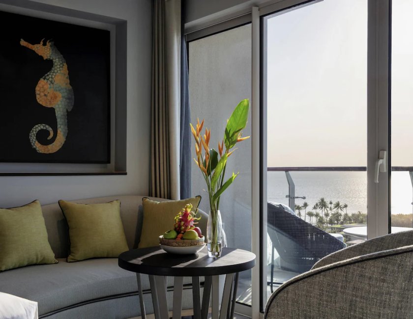 Habitación doble Vista Mar Balcón o Terraza Con Vistas 2 Camas individuales Normal del hotel Pullman Phu Quoc Beach Resort. Foto 3
