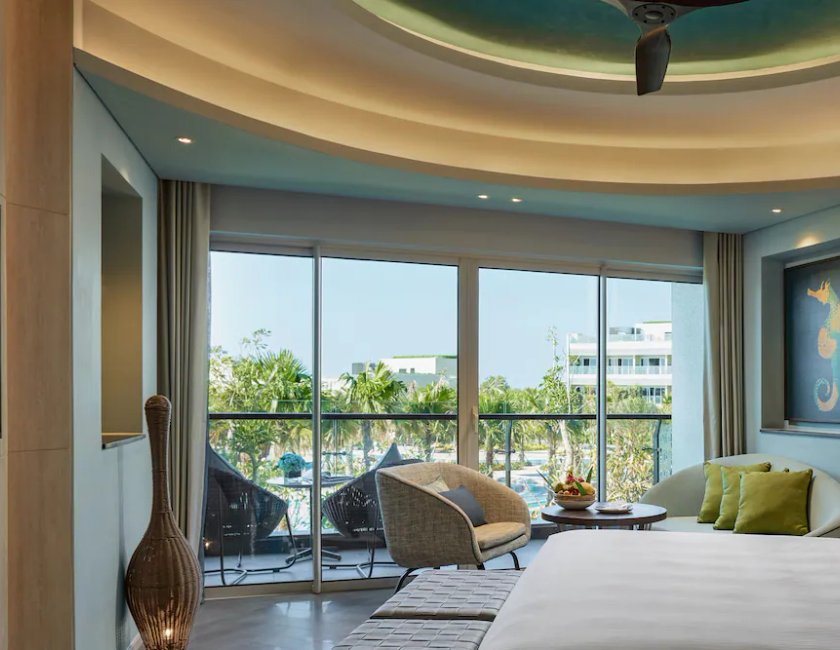 Habitación doble Vista Jardín Balcón o Terraza Superior 1 Cama king Con Vistas del hotel Pullman Phu Quoc Beach Resort. Foto 2